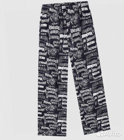 Широкие Штаны Balenciaga DIY Metal