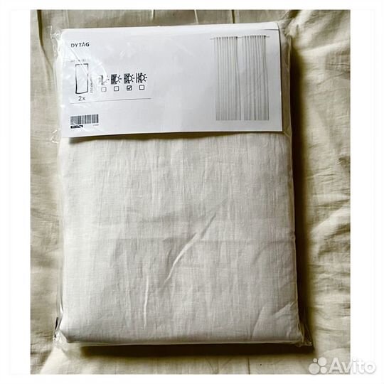 Новые гардины из натурального льна IKEA (2 вида)