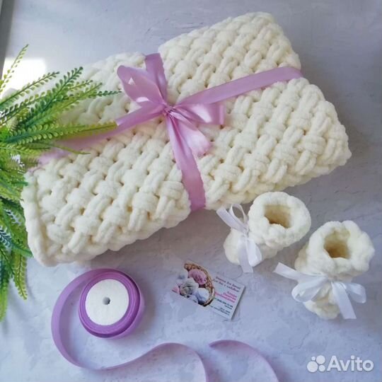 Плед детский плюшевый