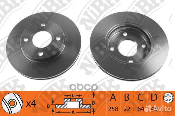 Торм. диск NiBK RN1109 Ford Focus I F RN1109 NiBK