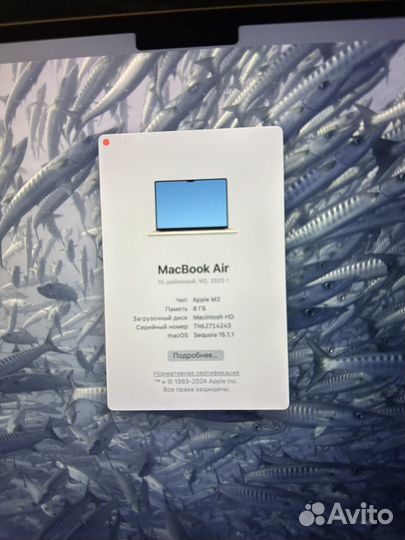 Apple macbook air 15 m2 8 256