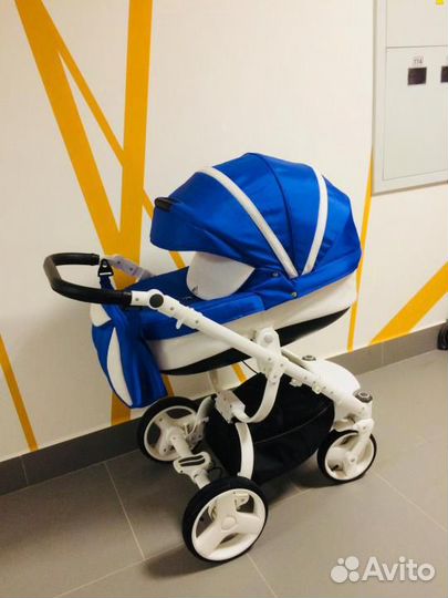 Коляска lonex Cosmo 2 в 1- 3в1 Небесная Новая