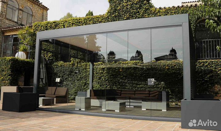 Безрамное (панорамное) остекление веранд