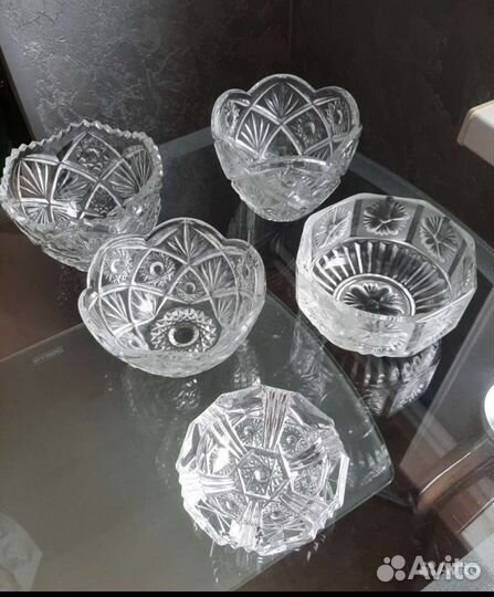 Хрусталь СССР вазы,креманки,салатницы