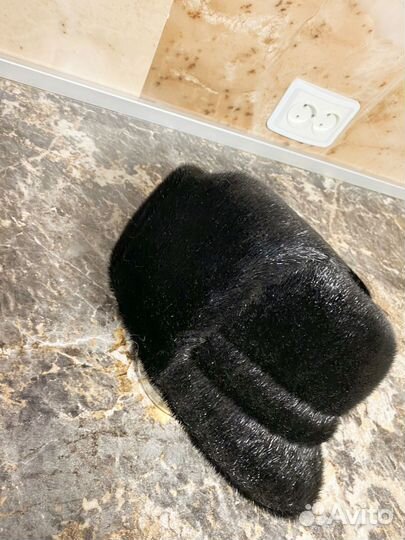 Мужская зимняя шапка норковая 56-58 размер