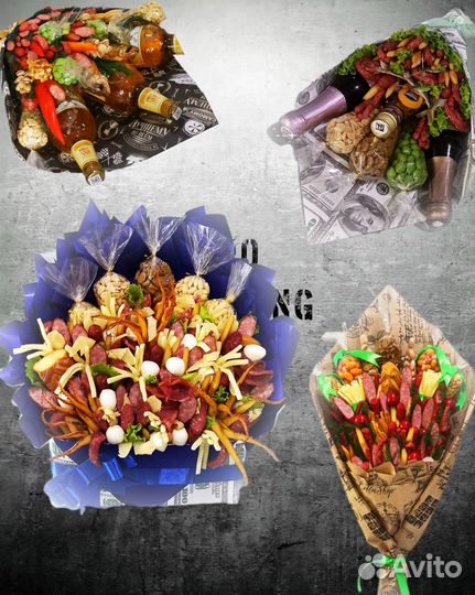 Мужские съедобные букеты