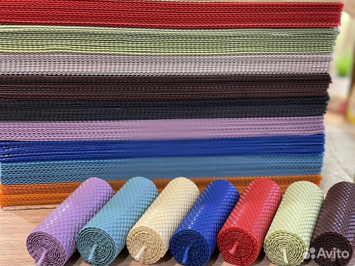 Цветная вощина из пчелиного воска люкс