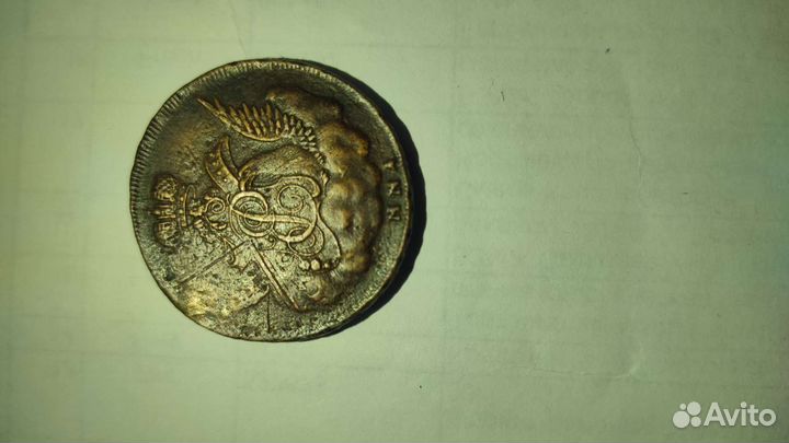 Монета 1 копейка 1756. Оригинал. ммд