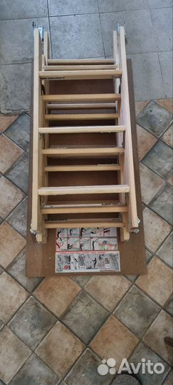 Чердачная деревянная лестница fakro 60х120х330