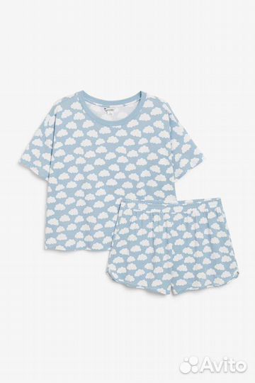 Monki Комплект футболка+шорты из орг хлопка M