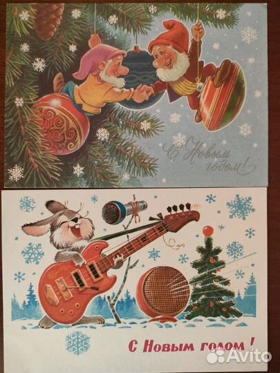 Новогодние открытки СССР