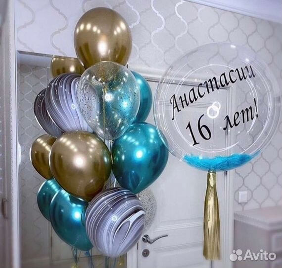 Гелиевые шары на день рождения, выпускной,выписку