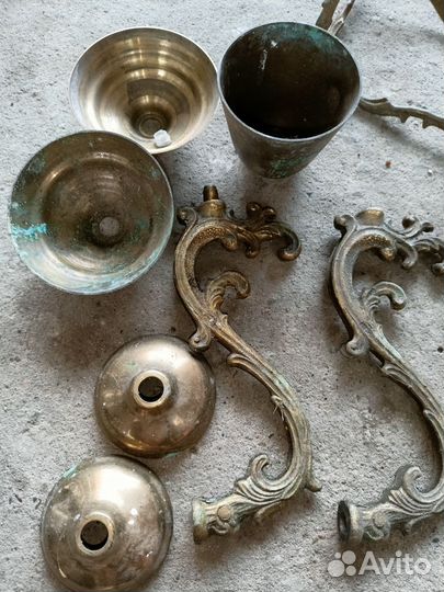 Люстра латунь старинная в разборе