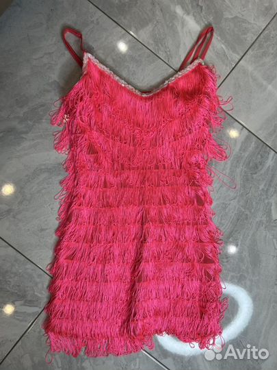 Платье для вечеринки, кислотно-розовое