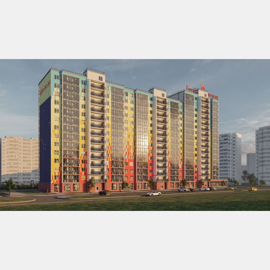1-к. квартира, 50,5 м², 7/15 эт.