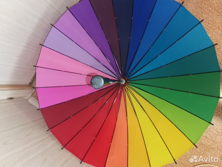 Зонт.Взрослый.Трость.24 спицы.В чехле.Механика