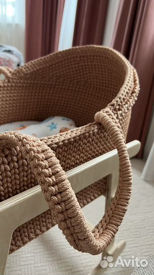 Люлька колыбель вязаная для малыша