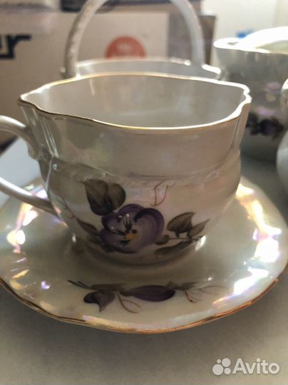 Чайная пара, сахарница, конфетница Коростень