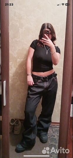 Джинсы y2k широкие