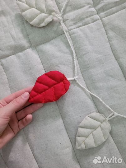 Гирлянда из ткани Листики