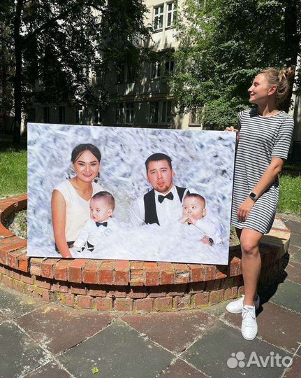 Портрет по фото на холсте, Печать на холсте