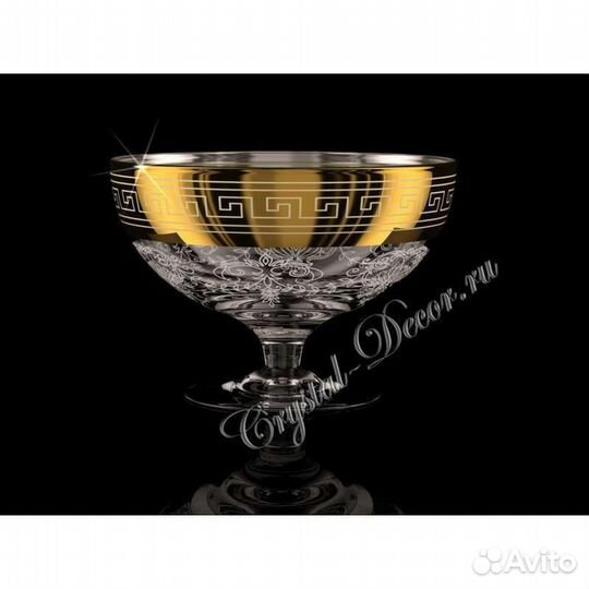 Фруктовница на ножке стекло