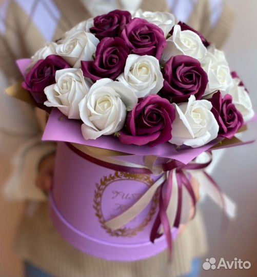 Букет из мыльных роз
