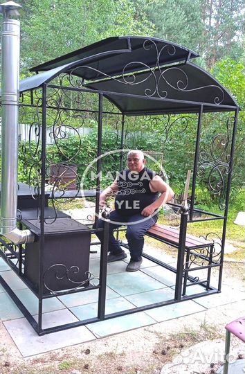 Мангал с крышей