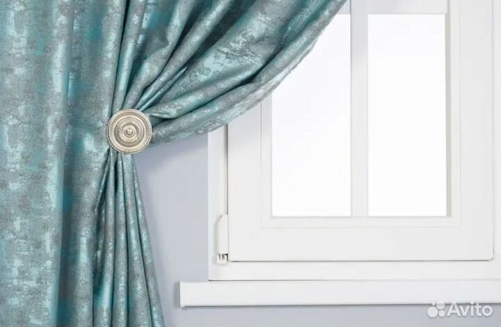 Новый. Комплект штор,рисунок мрамор, 2шт 270х300см