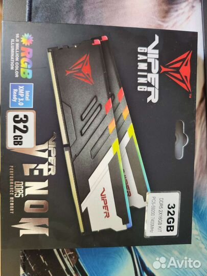 Оперативная память ddr5 32gb patriot viper venom
