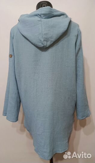 Платье-рубашка муслиновое 46-48