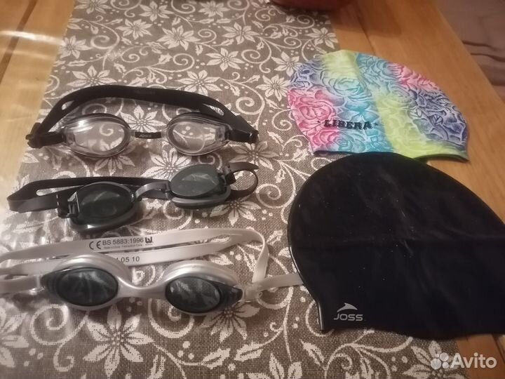 Очки, шапка, купальник, плавки детские