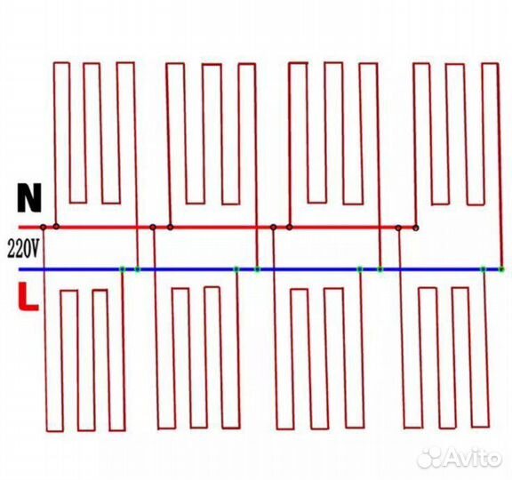 Греющий кабель тёплый пол 220V