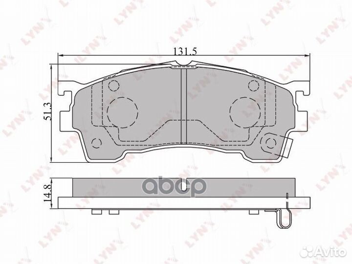 Колодки передние lynxauto BD-5101 mazda BD-5101