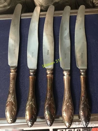 Ножи Мельхиор мнц.хорошие. 5 шт Одним лотом