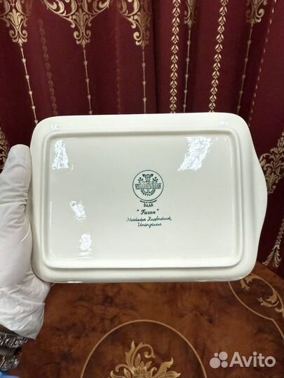 Блюдо под масло villeroy boch fasan голубой