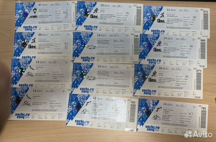 Билеты с олимпиады в Сочи 2014