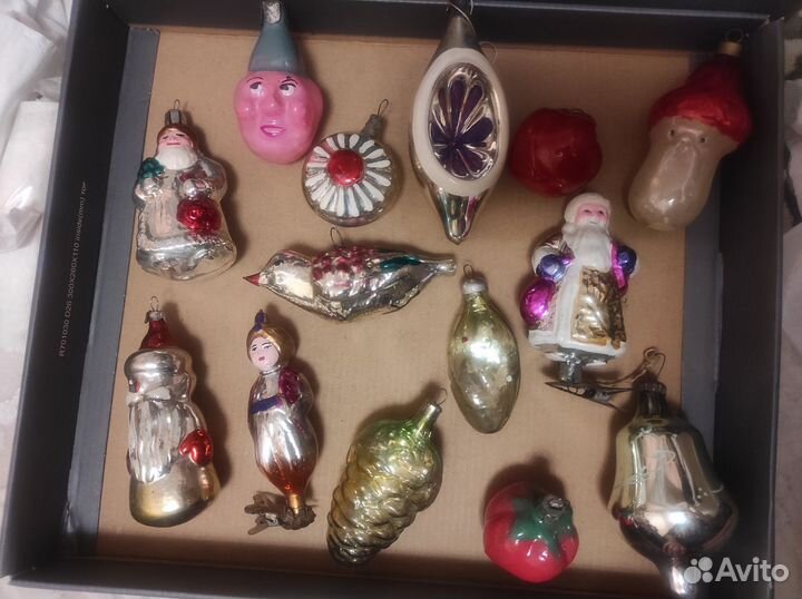 Елочные игрушки СССР после восстановления
