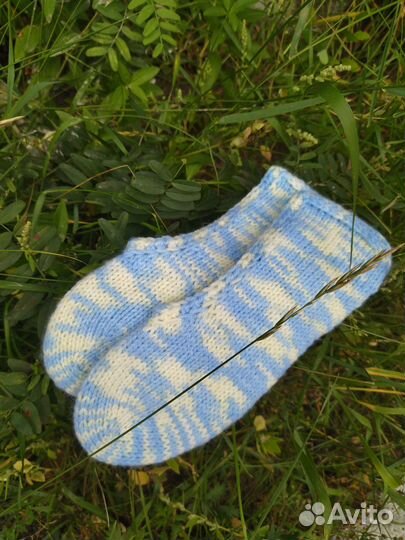 Вязаные следки домашние