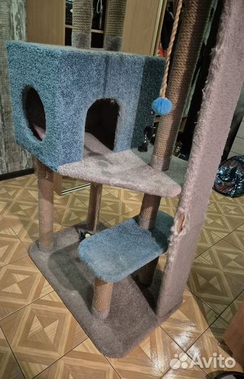 Когтеточка домик для кошки бу
