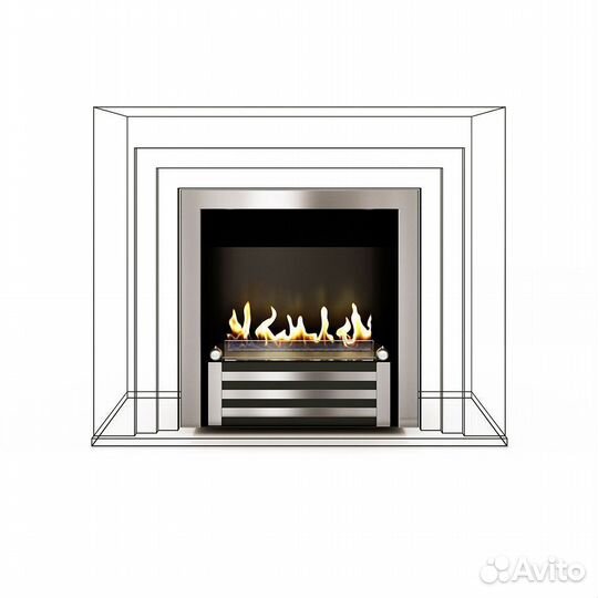 Биокамин в мраморном портале Firezo Diplomato