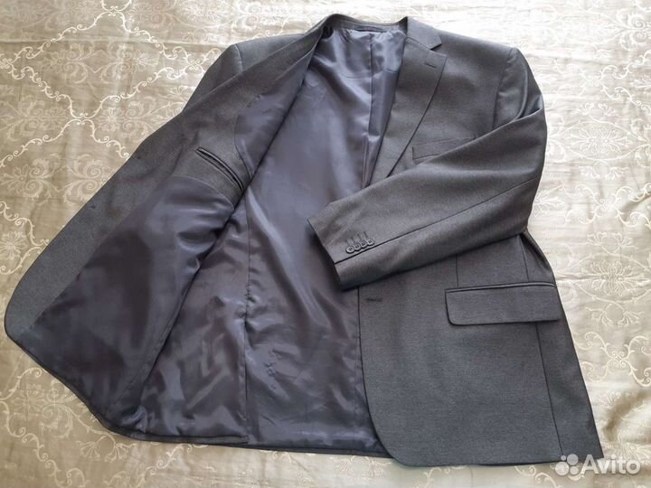 Мужской костюм серого цвета размер 60-170