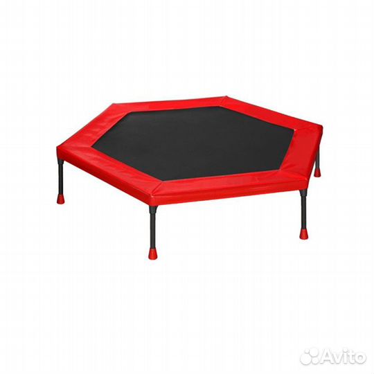 Батут детский 135 см чёрно - красный