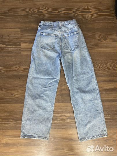 Широкие светлые джинсы H&M на девочку