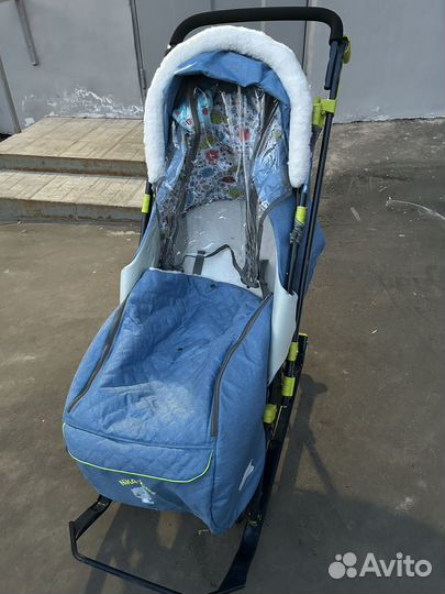 Детские санки коляска ника