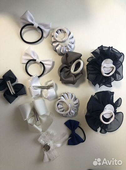 Бантики для волос школьные (пакетом)