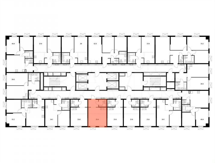 Квартира-студия, 25,4 м², 14/24 эт.