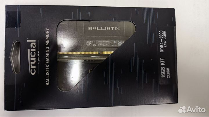 Память Crucial Ballistix DDR4 3600 MHz 2x8GB