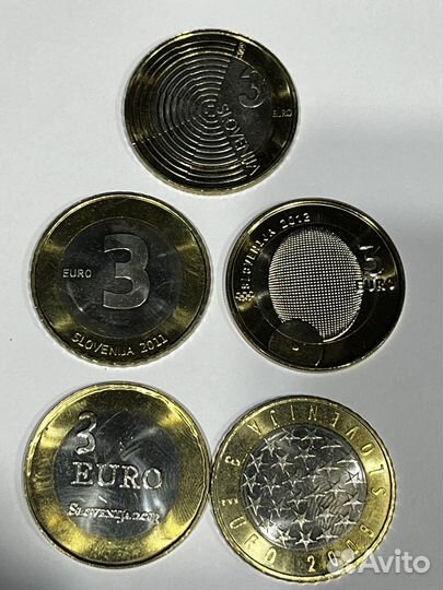 Набор монет 3 евро