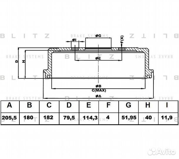 Барабан тормозной daewoo matiz